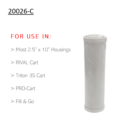 2.5x10 inch Carbon filter for Chlorine