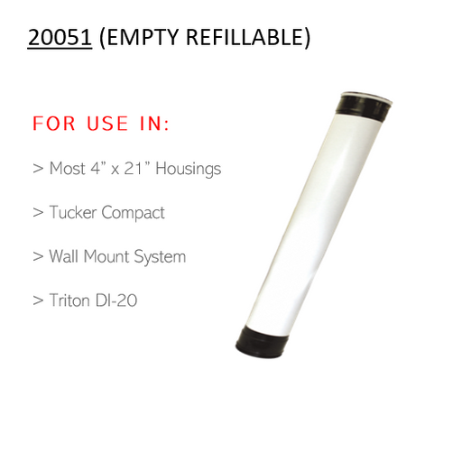 4x21 inch refillable DI filter