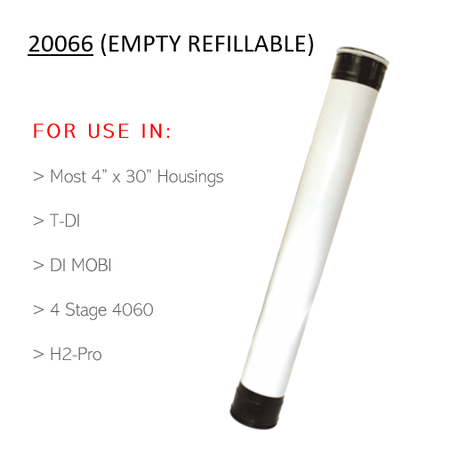 4x30 inch refillable DI filter